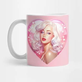 Barbie in glossy heart - Romantic - Valentines day Mug